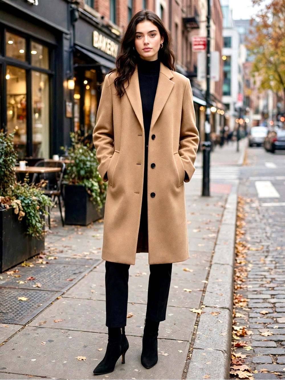 Zara Single-Breasted Camel Overcoat - Tan / Size S-M